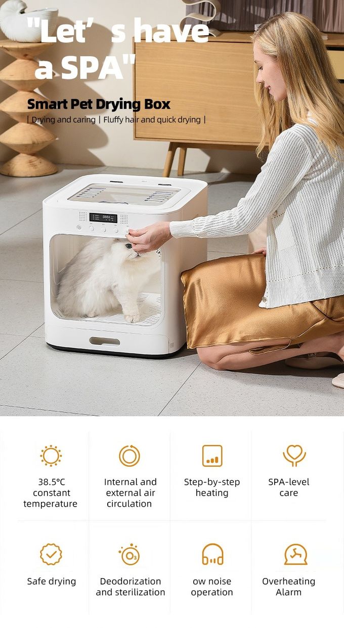 animal doméstico automático 60L que seca la caja calefacción inmediata de 15 segundos para el cuidado de animales de compañía 0