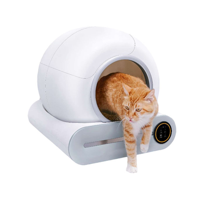 2 forma llana del rectángulo de Cat Litter Trays 65L-76L de la limpieza de uno mismo con las cajas de arena grandes 0