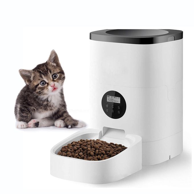 Fuente de alimentación dual de acero inoxidable automática del envase de comida del alimentador 2.8L del animal doméstico del ODM 0
