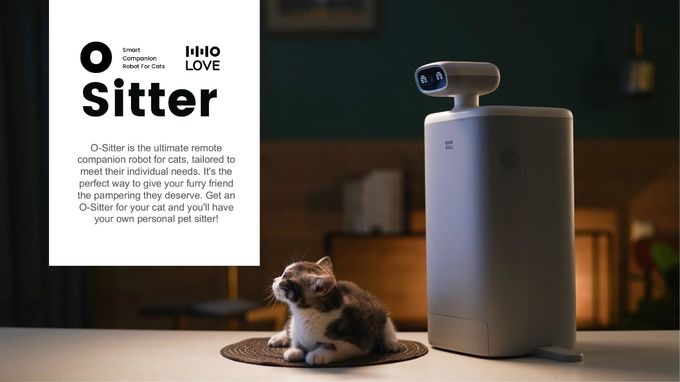Robot inteligente para mascotas con alimentador de 2,5 l y cámara con zoom digital 4X 1