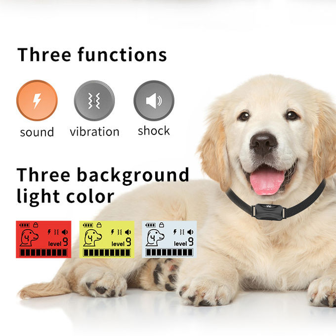 Cuello del entrenamiento del perro del cuello del choque del perro IP67 con el telecontrol para los pequeños perros medios grandes 0